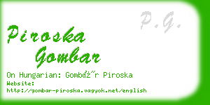 piroska gombar business card